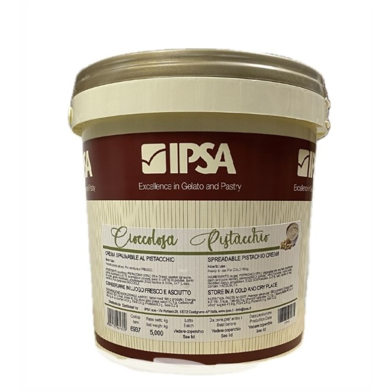Crema de fistic 15% CIOCCOLOSA PISTACCHIO, 5kg, 6937 Ipsa