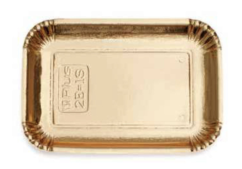 Tavita aurie pentru prajituri 24x16,8cm 6133 Alfatec