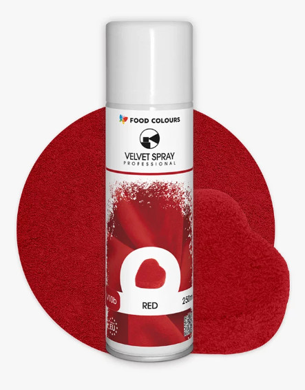 Spray colorant alimentar Velvet Rosu, 100 ml V10b-1 Food Colours