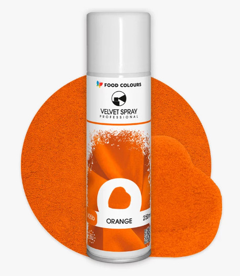 Spray colorant alimentar Velvet Portocaliu, 100 ml V05b-1 Food Colours