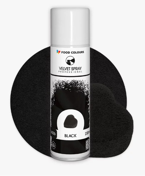 Spray colorant alimentar Velvet Negru, 100 ml V50b-1 Food Colours