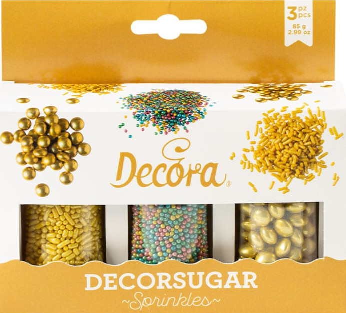 Decoratiuni din zahar mix auriu & multicolor, 85 gr. 2082106 Decora