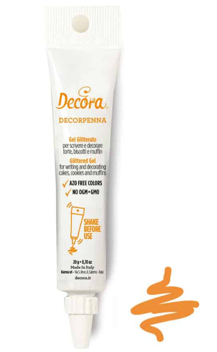 Pix decorare comestibil portocaliu, 20g 9261726 Decora