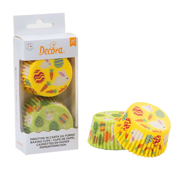 Chese briose model Iepurasi/Paste, 50x32 mm, 36 buc/set 0339838 Decora