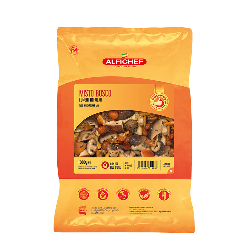 Mix de ciuperci salbatice condimentate in ulei, 1000 g FUN091 Alfi
