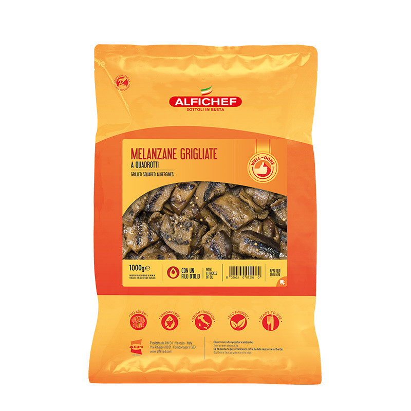 Vinete coapte cuburi in ulei, 1000 g GRI020 Alfi