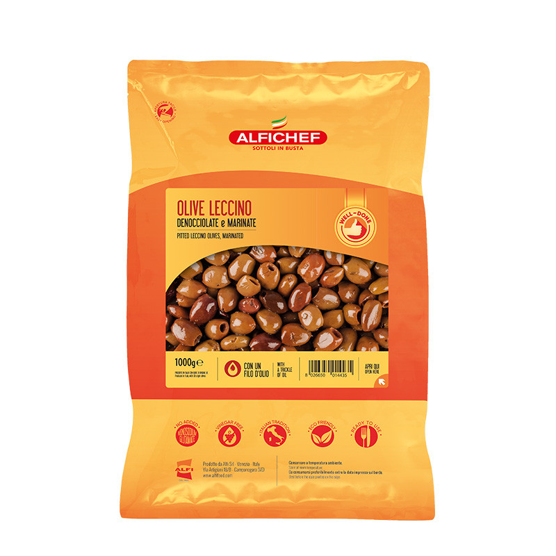 Masline Leccino fara samburi marinate, 1000 g OLC006 Alfi