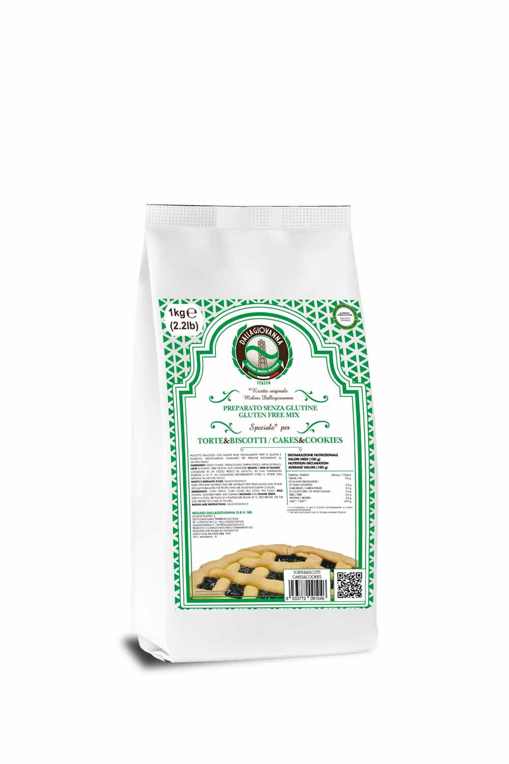 Mix fara gluten biscuiti, 1 kg Molino Dallagiovanna