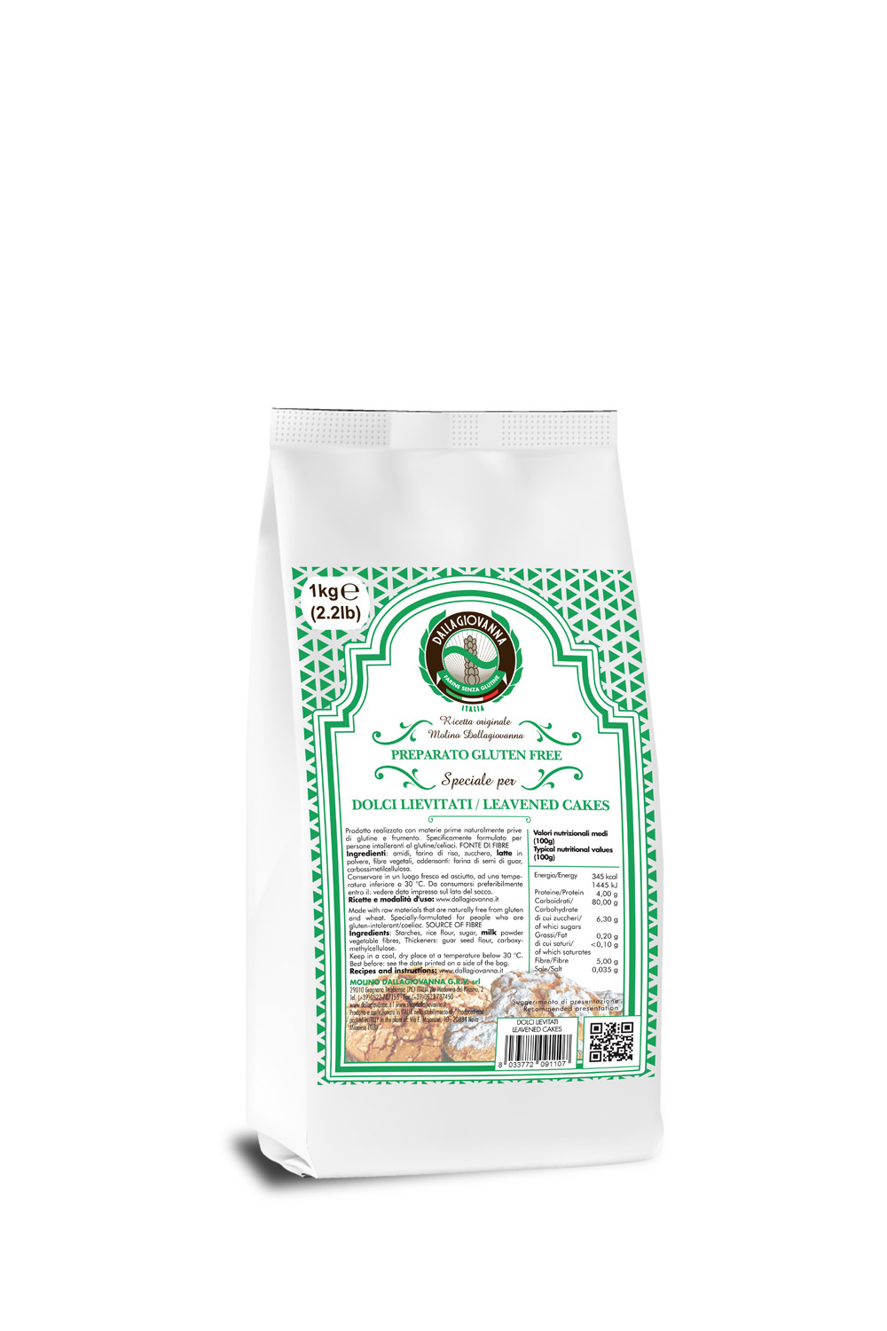 Mix fara gluten cozonaci si produse dospite, 1 kg Molino Dallagiovanna