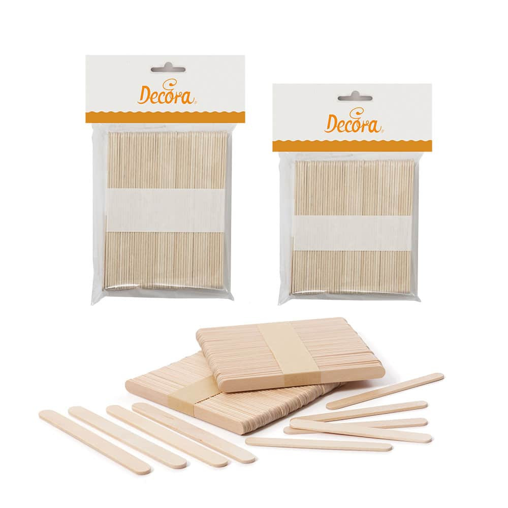 Betisoare din lemn pentru inghetata 10x93mm 100 buc/set 9280124 DER