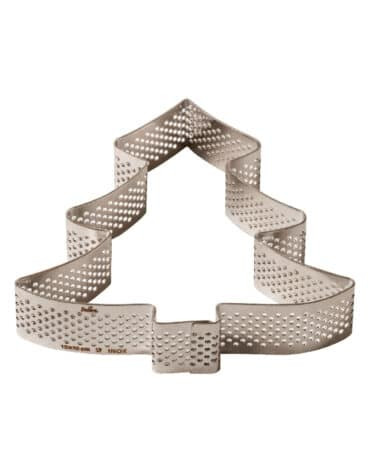 Forma din inox micro-perforata brad de Craciun, 10x10x2 cm 0064092 Decora