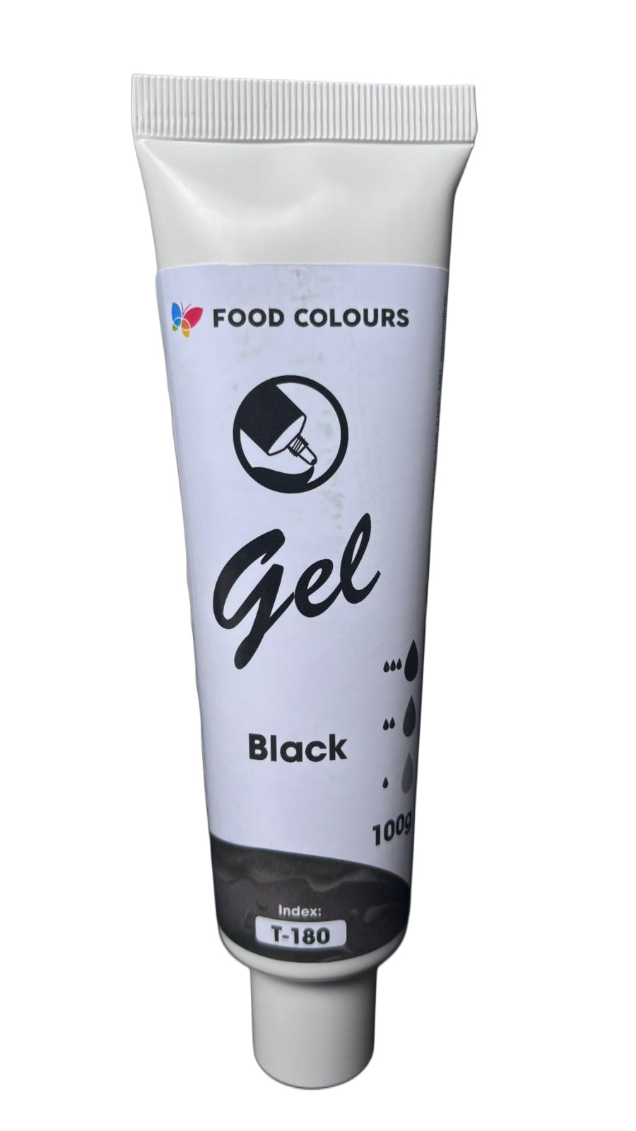 Colorant alimentar hidrosolubil gel negru, 100 g T‑180 Food Colours