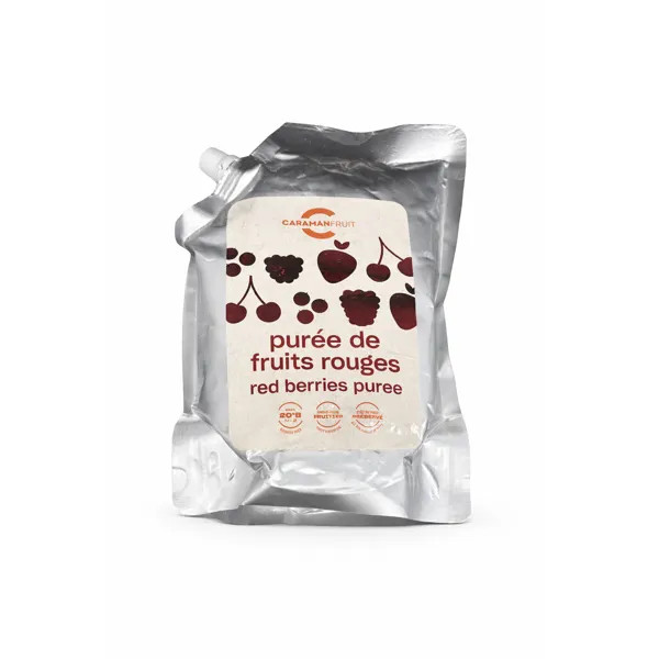 Piure de fructe rosii ambiental indulcit, 1 kg Caraman