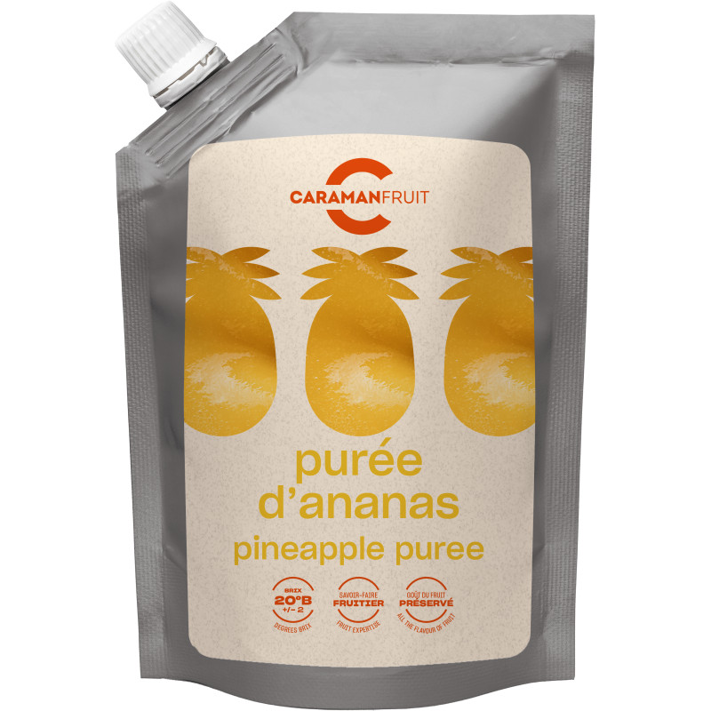 Piure de ananas ambiental indulcit, 1 kg Caraman