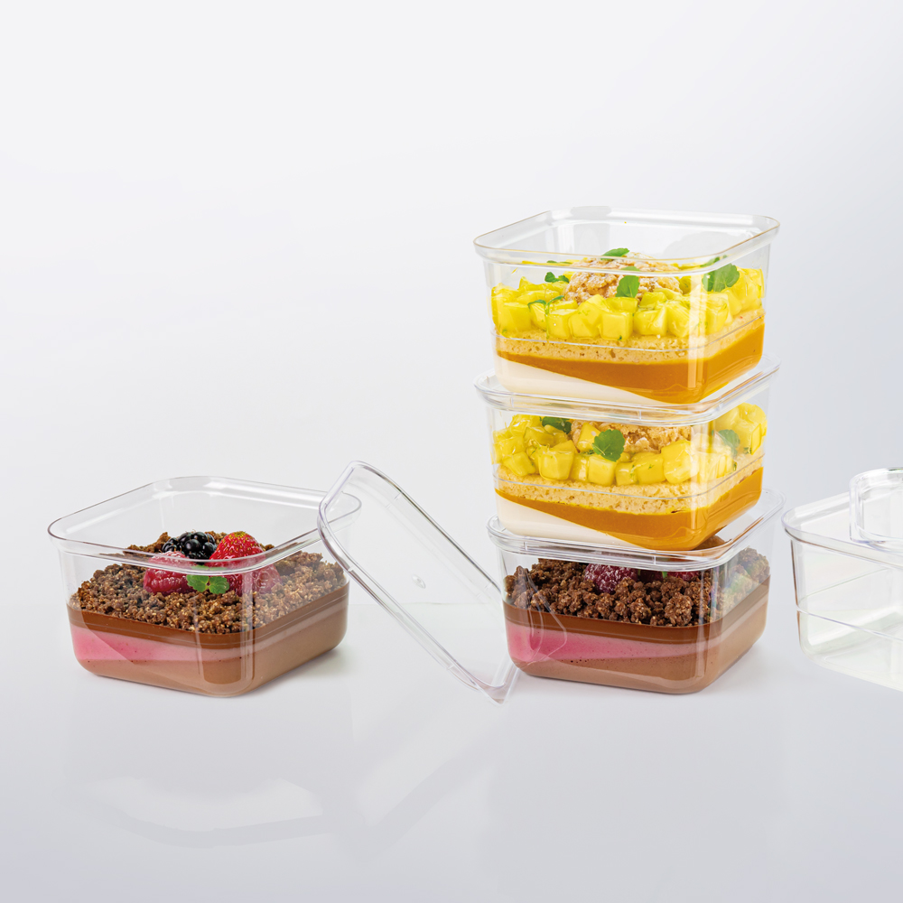 Pahare din plastic transparente KUBITO PMOKU001 100 buc. MARTE