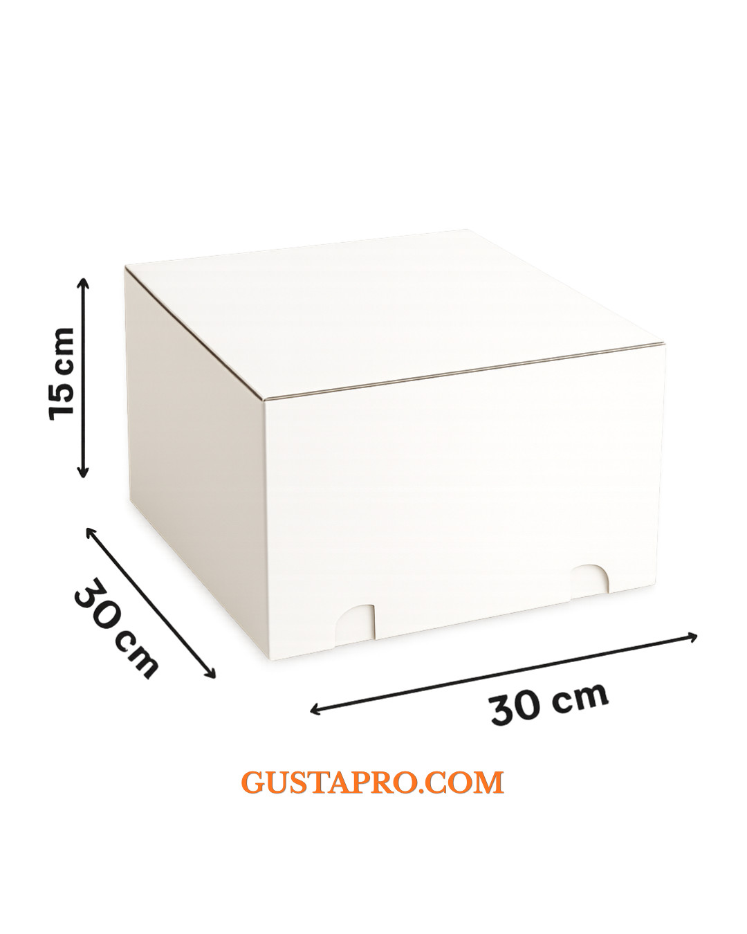 Cutie tort alba 30x30x15 GustaPro