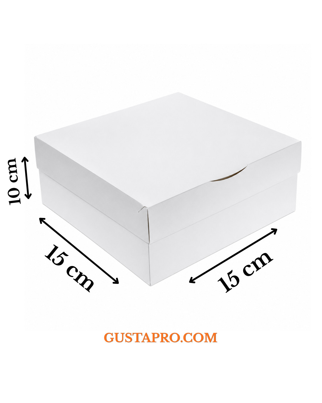 Cutie pentru tort alba  15x15x10 cm GustaPro
