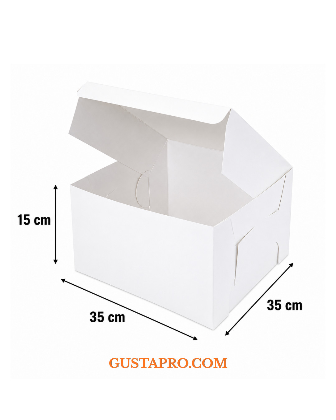 Cutie pentru tort alba  35x35x15 cm GustaPro