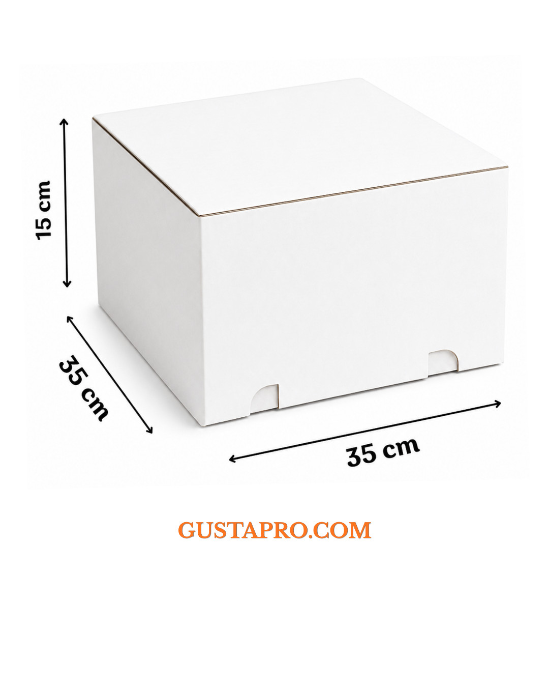 Cutie  pentru tort alb/kraft 35x35x15cm  GustaPro