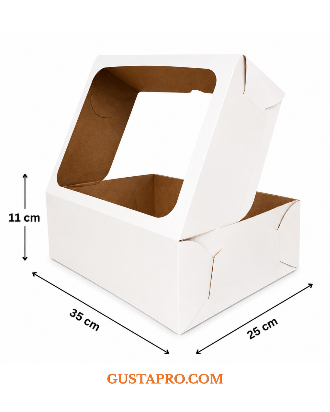 Cutie pentru tort rigida cu fereastra 35x25x11 cm  GustaPro