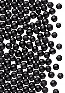 Perle negru, 4mm, 50g, GustaPro