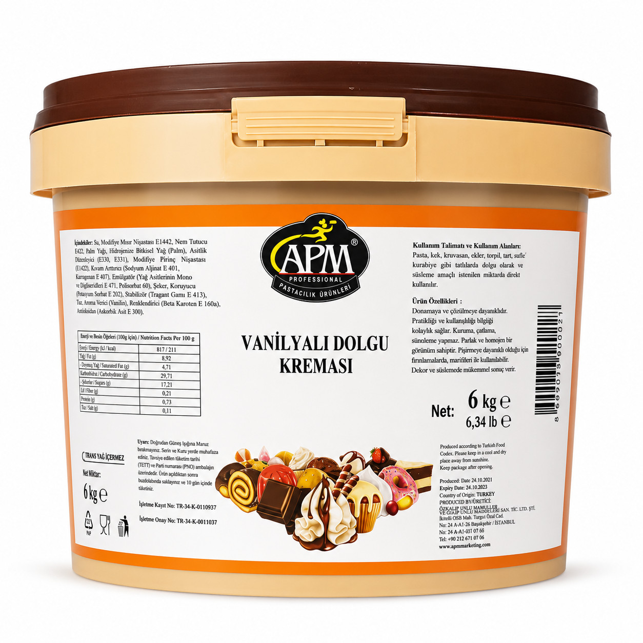 Crema de vanilie, 6 kg APM