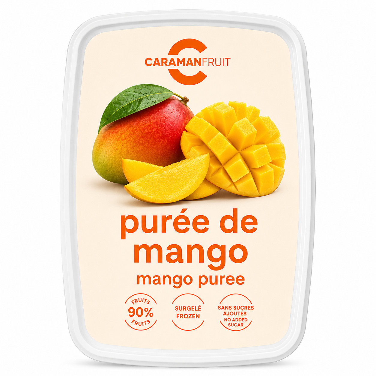 Piure de mango congelat, 1 kg Caraman