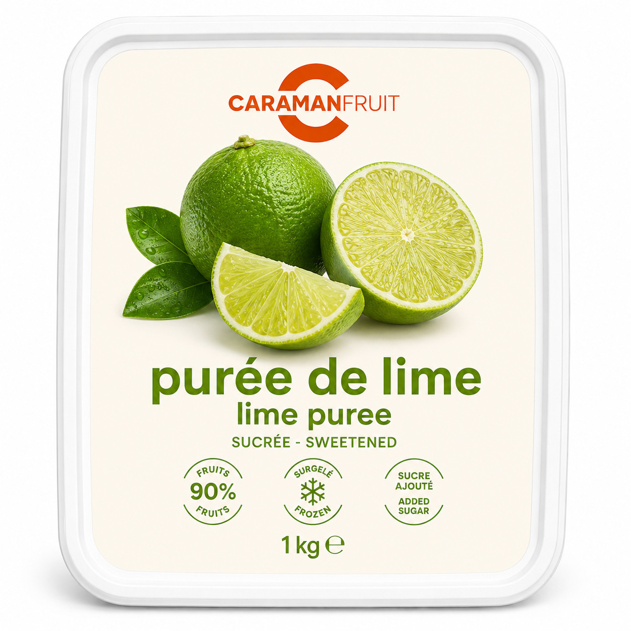 Piure de lime congelat indulcit, 1 kg Caraman