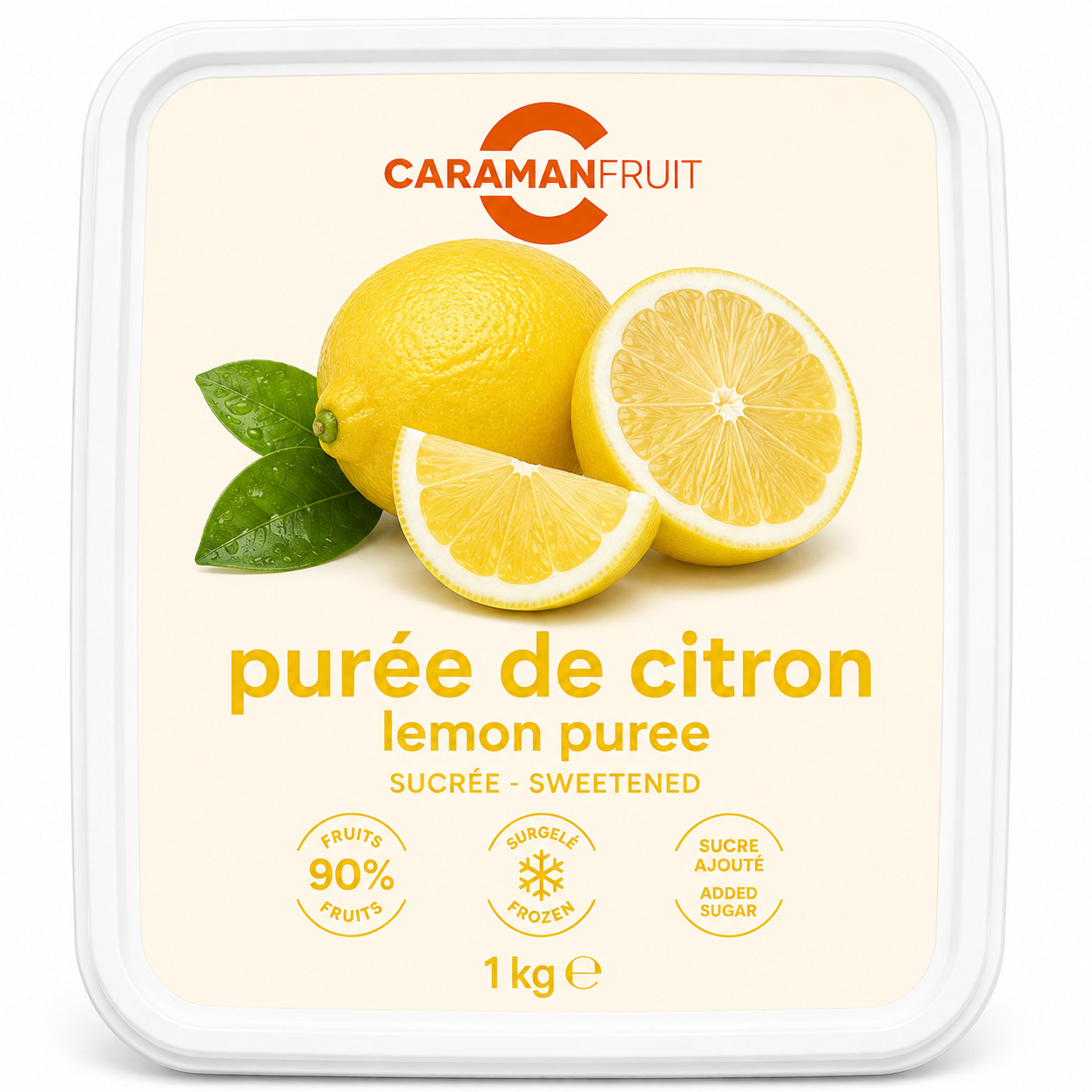 Piure de lamaie congelat indulcit, 1 kg Caraman
