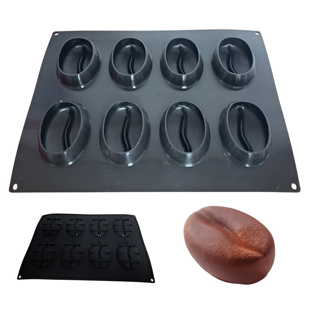 Forma din silicon 3D Boaba de cafea 52110 Cesil