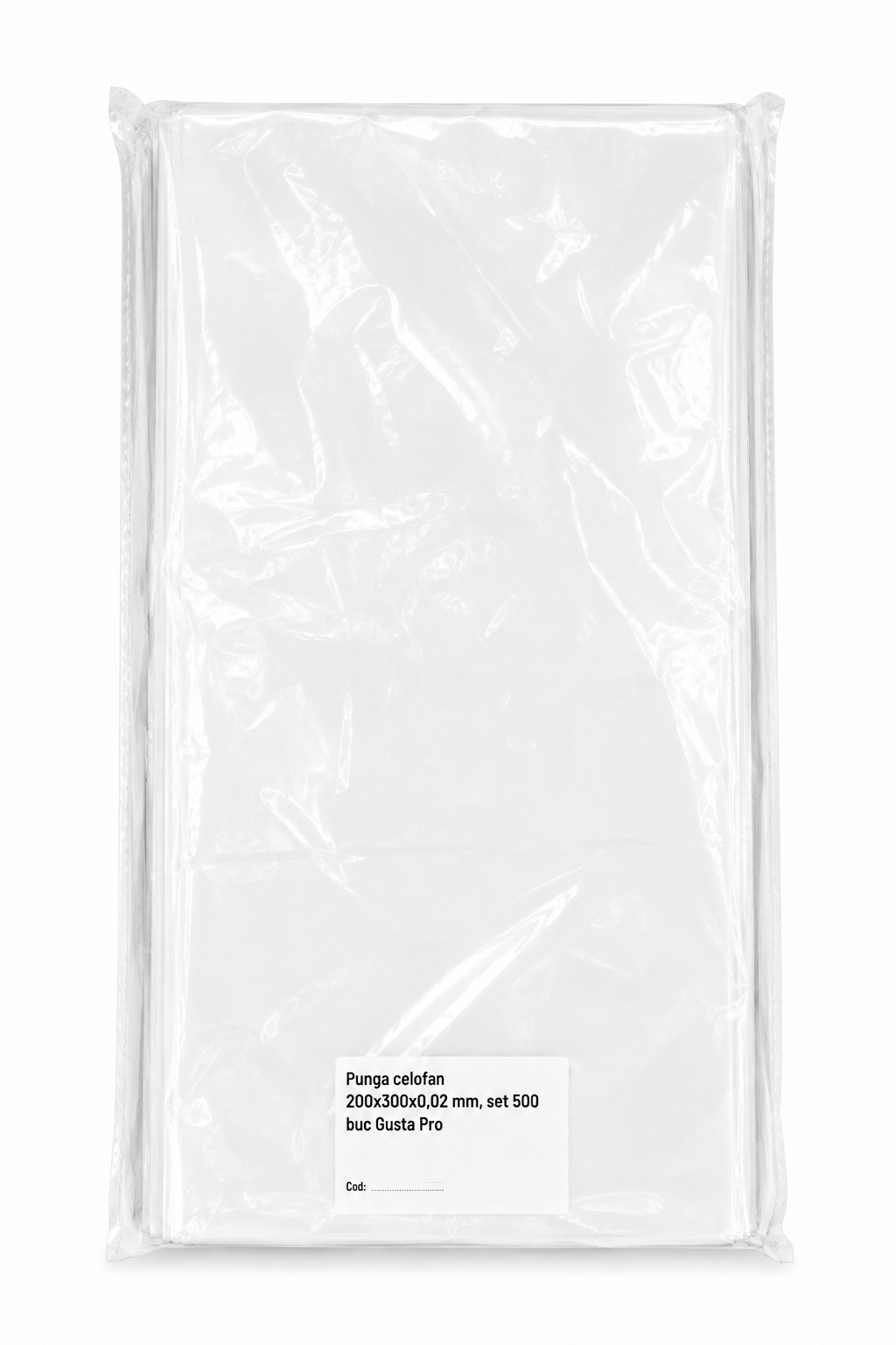Punga celofan 200x300x0,02 mm,set 500 buc Gusta Pro