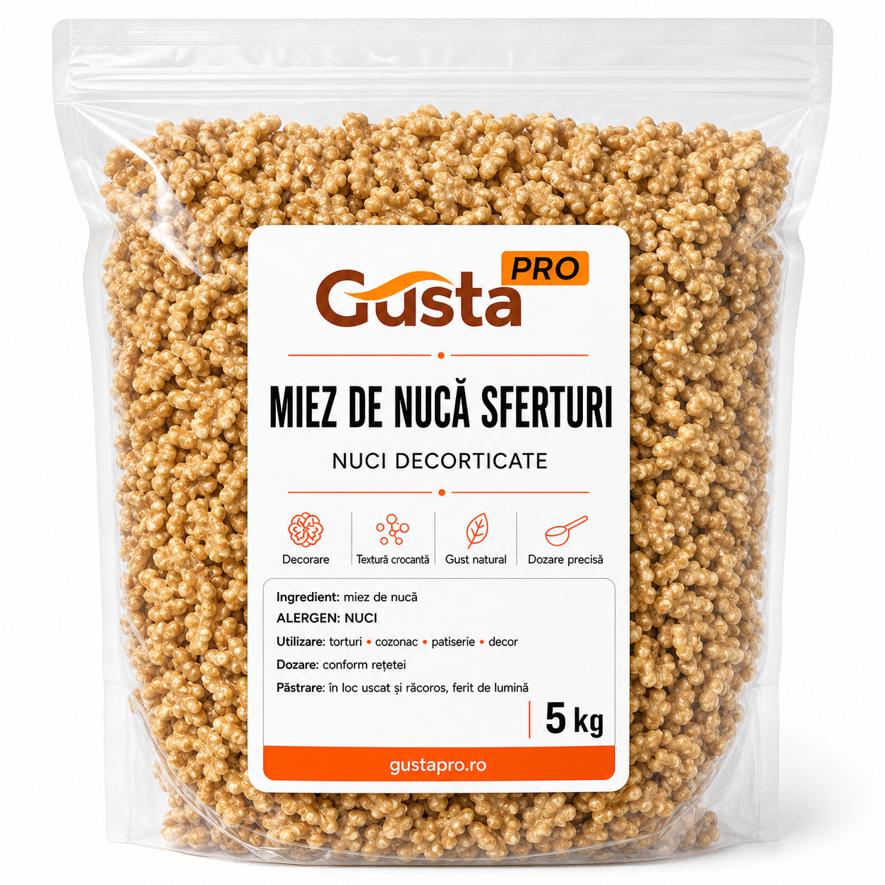 Miez de nuca sferturi 5kg TB
