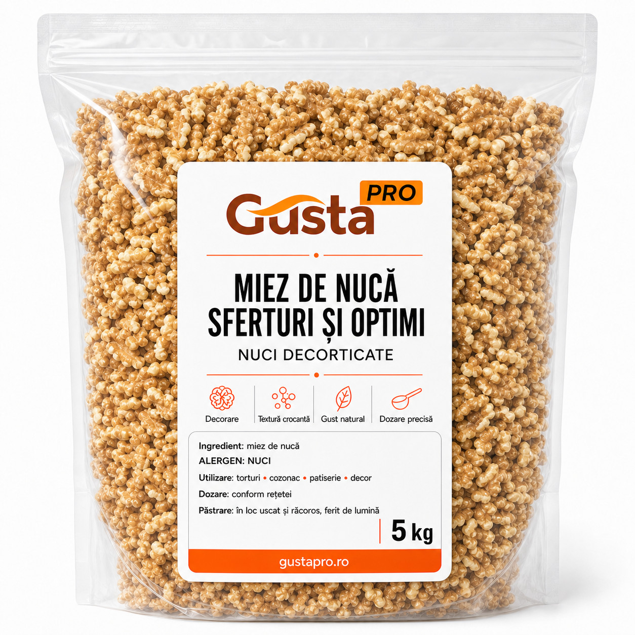 Miez de nuca sferturi optimi 5kg BT