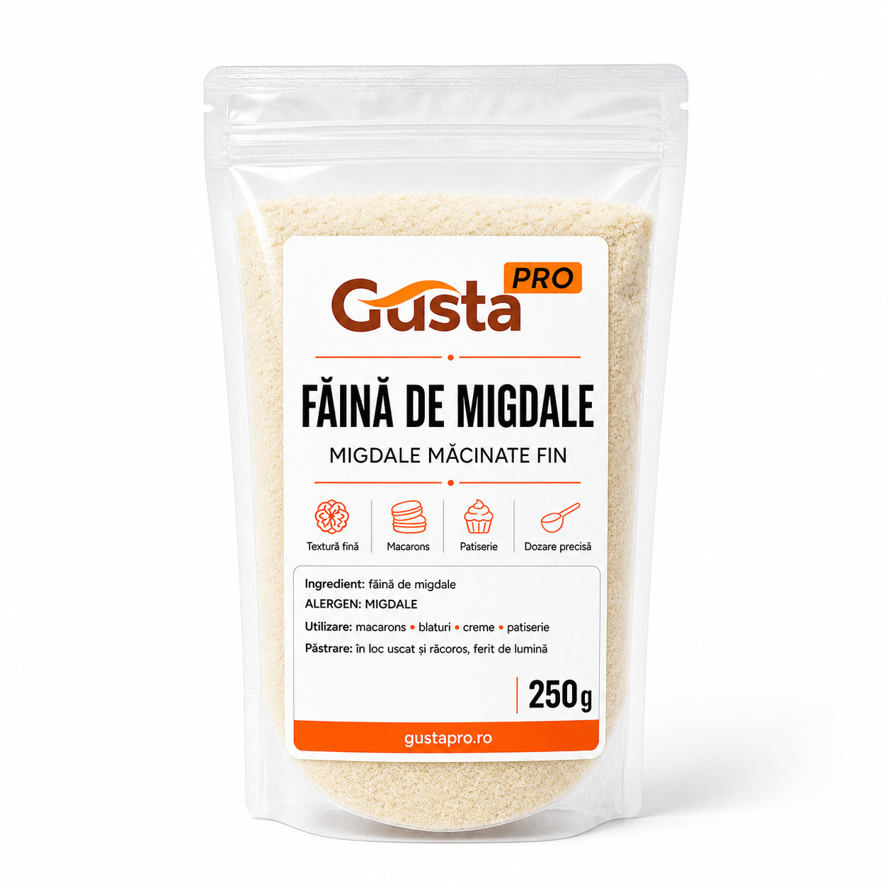 Faina de migdale GustaPro 250g