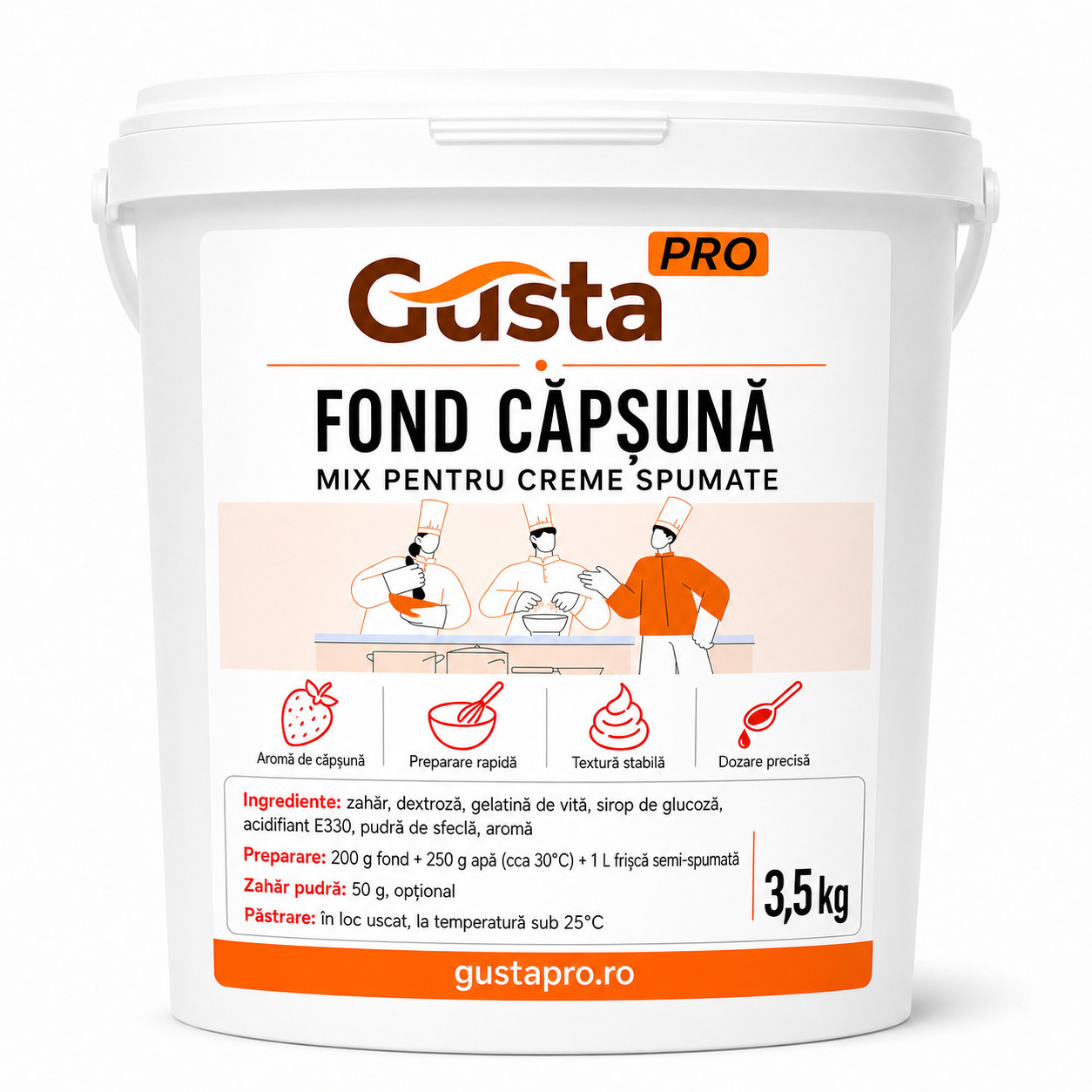 Fond capsuna 3,5 kg GustaPro