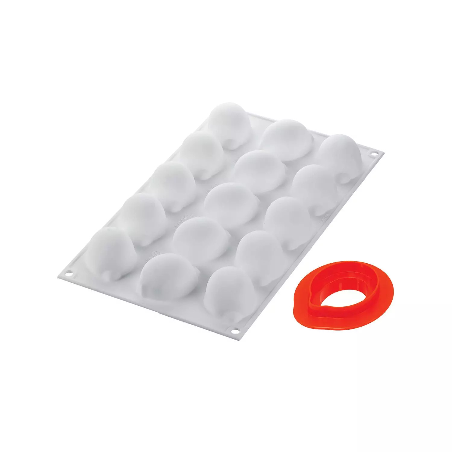 Forma silicon Lamaie & Lime 15 cavitati + decupator, 5.5 x 3.8 x H 2.7 cm Silikomart