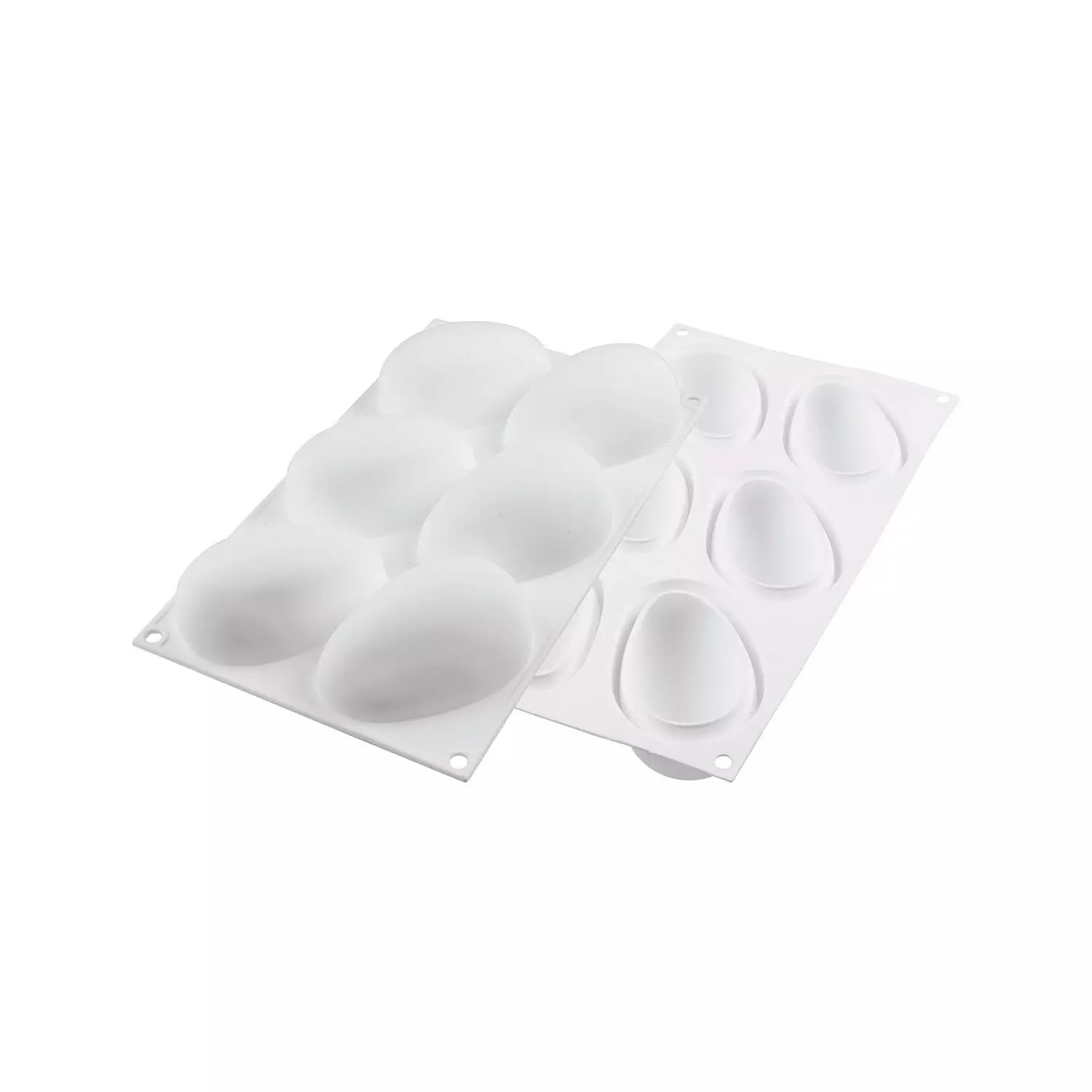 Forma silicon Mango 6 cavitati + decupator, 9.3 x 3.8 x H 2.7 cm Silikomart