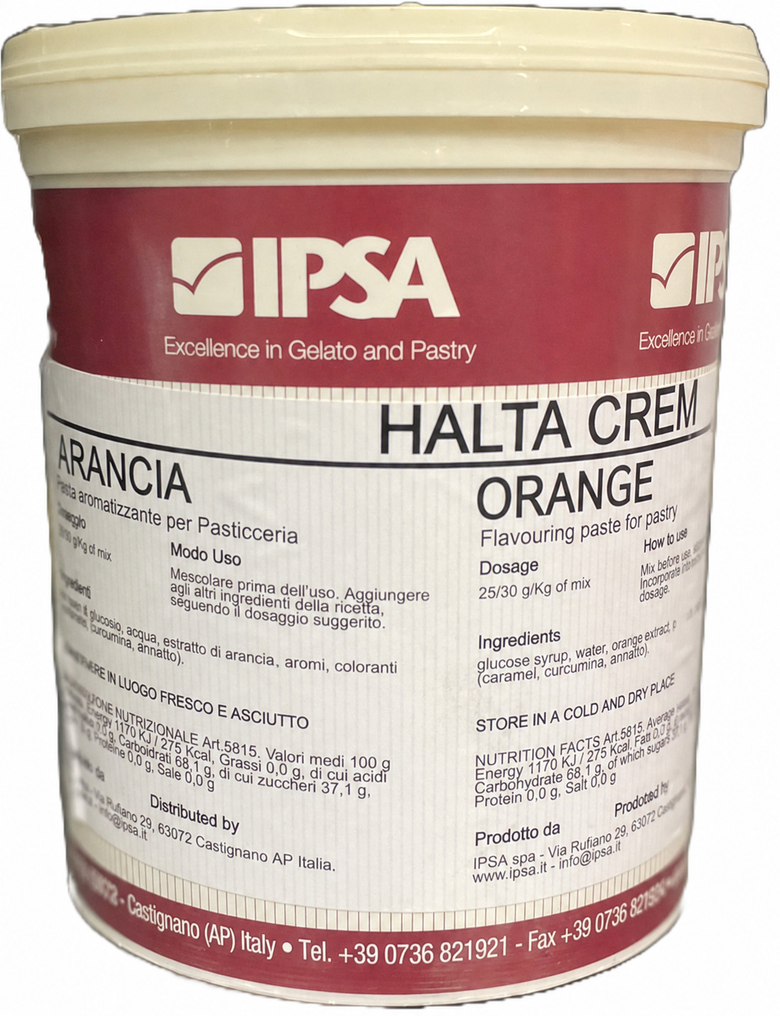 Pasta aromatizanta portocala  HALTA, 1,2kg, 5841 Ipsa