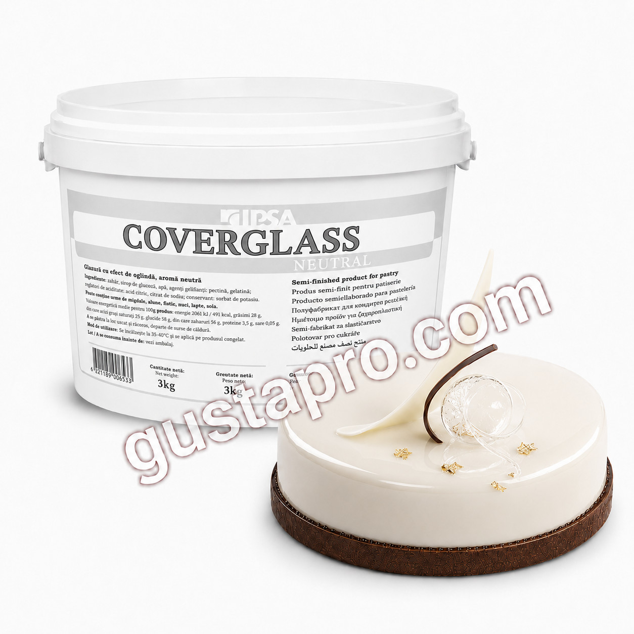 Glazura oglinda neutra, 3kg 6701 Ipsa