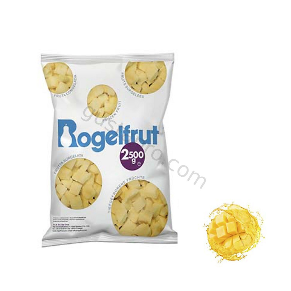 Mango cuburi 10 mm congelat, 2,5 kg Rogelfrut