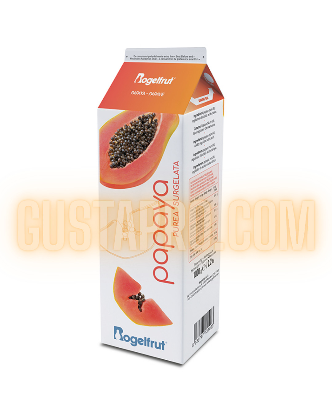 Piure de papaya congelat, 1 kg Rogelfrut