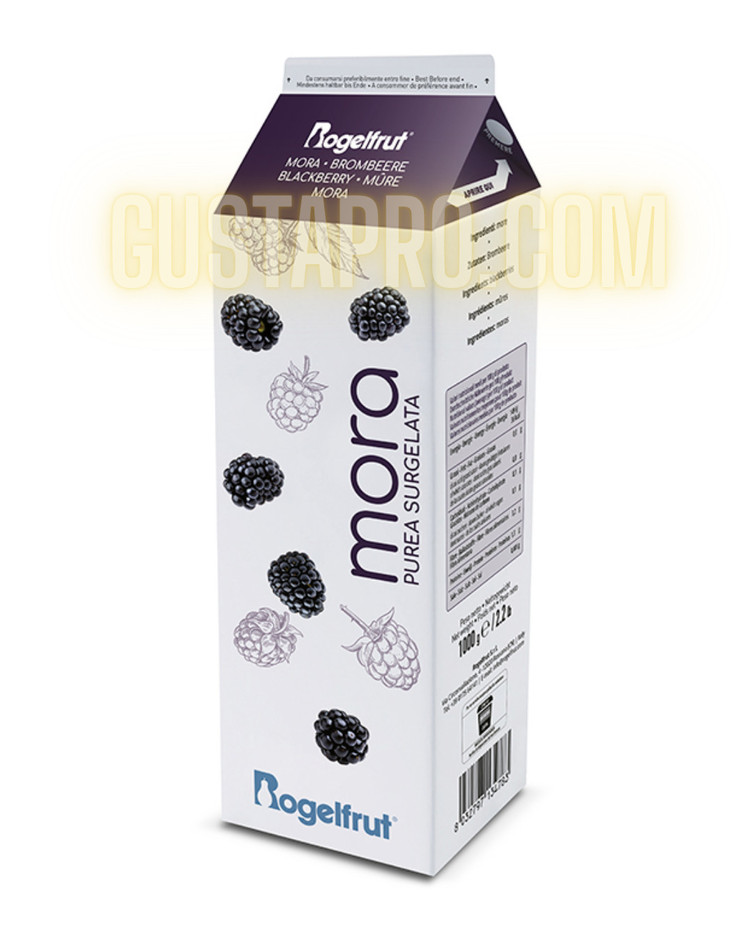 Piure de mure congelat, 1 kg Rogelfrut