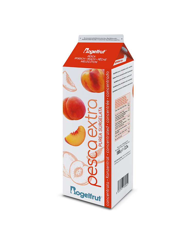 Piure concentrat de piersici congelat, 1 kg Rogelfrut