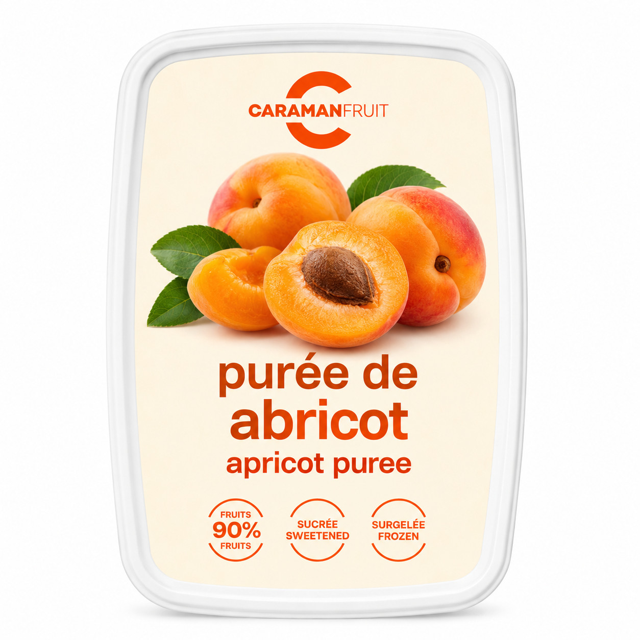 Piure de caise congelat indulcit, 1 kg Caraman
