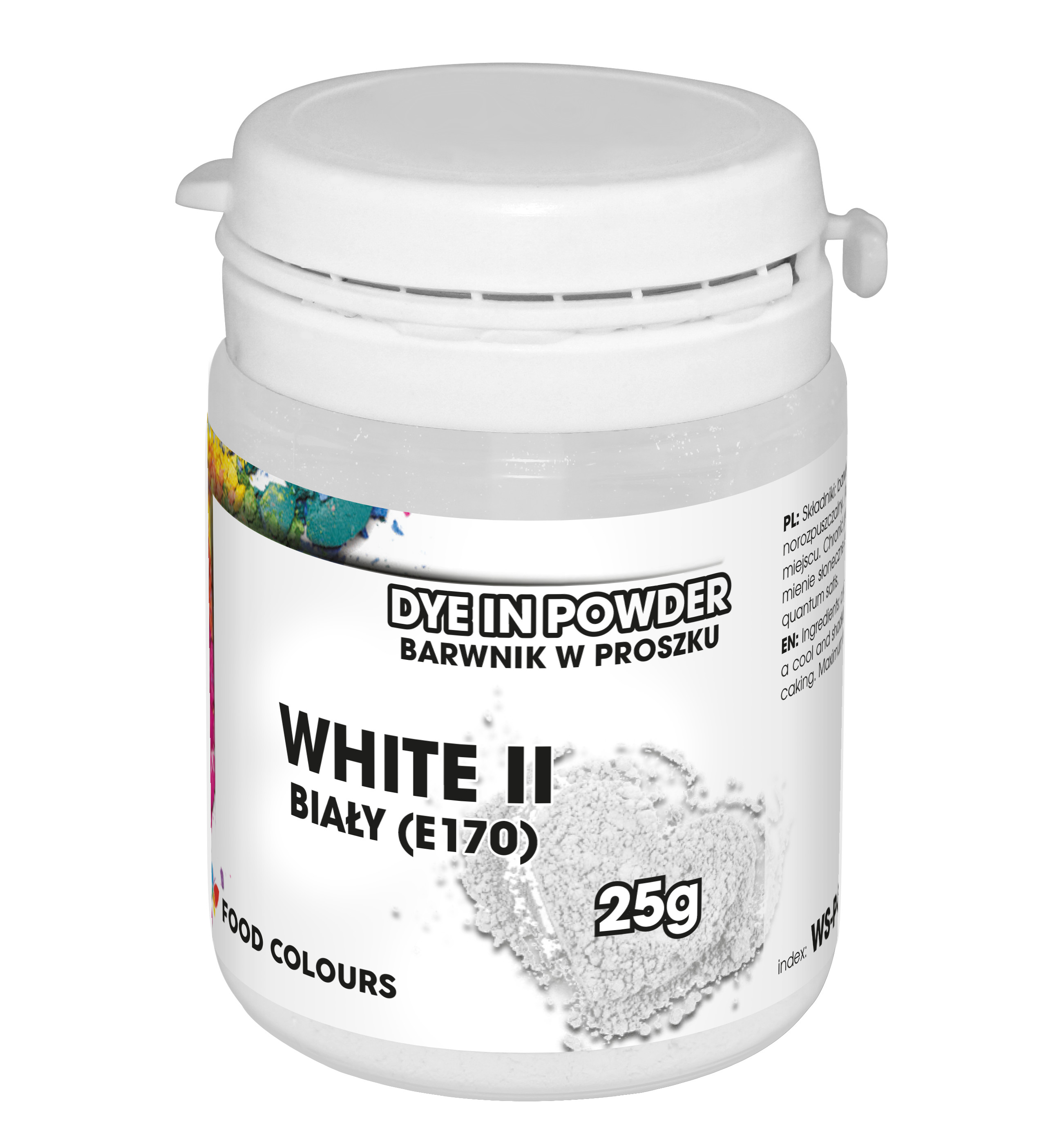 Colorant alimentar pudra alb (E170), 25 g WS-P-086 Food Colours