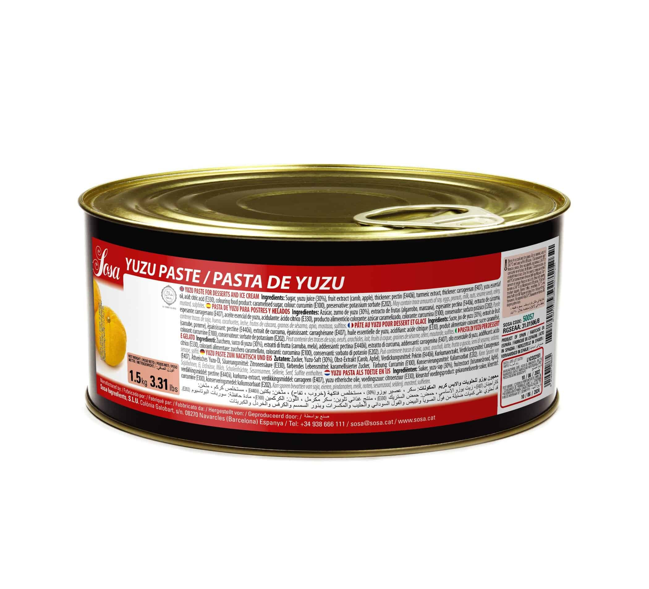 Pasta aromatizanta yuzu, 1.5 kg 50057 Sosa