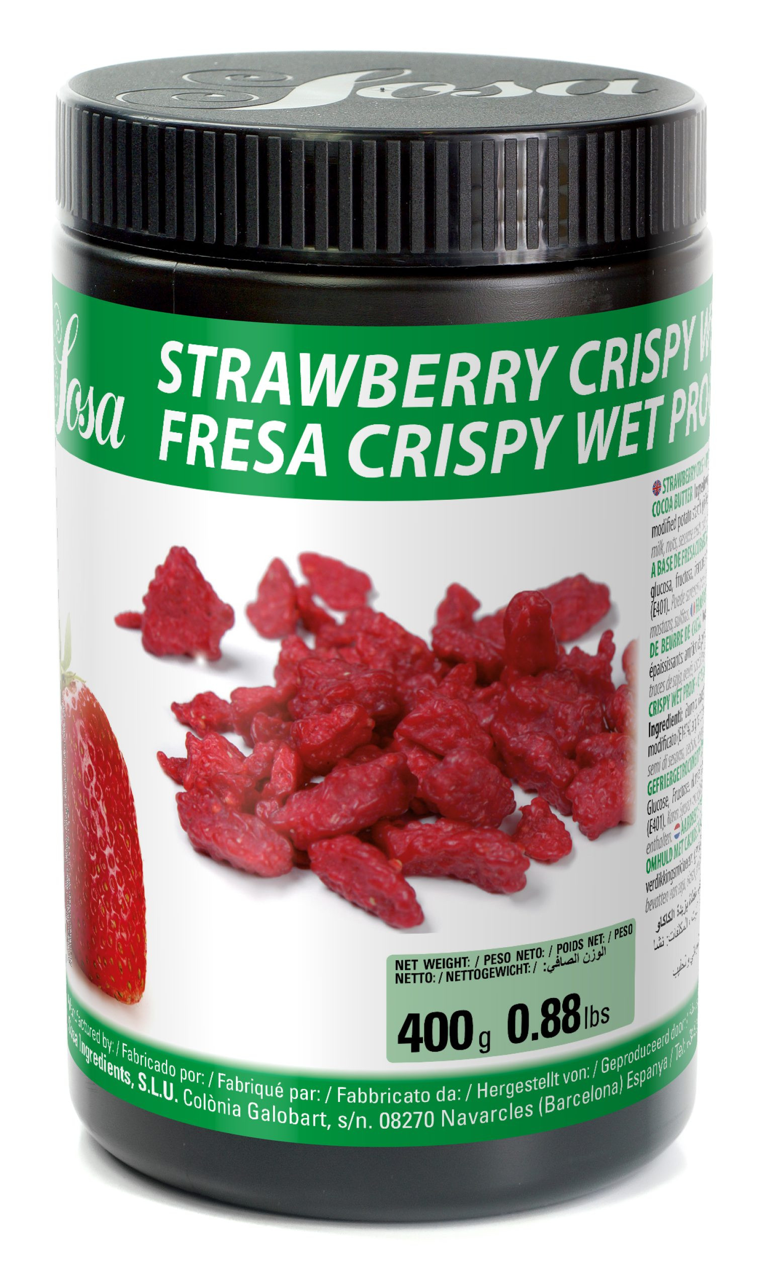 Bucati crocante de capsuni, rezistente la umiditate, 400 g 48666 Sosa