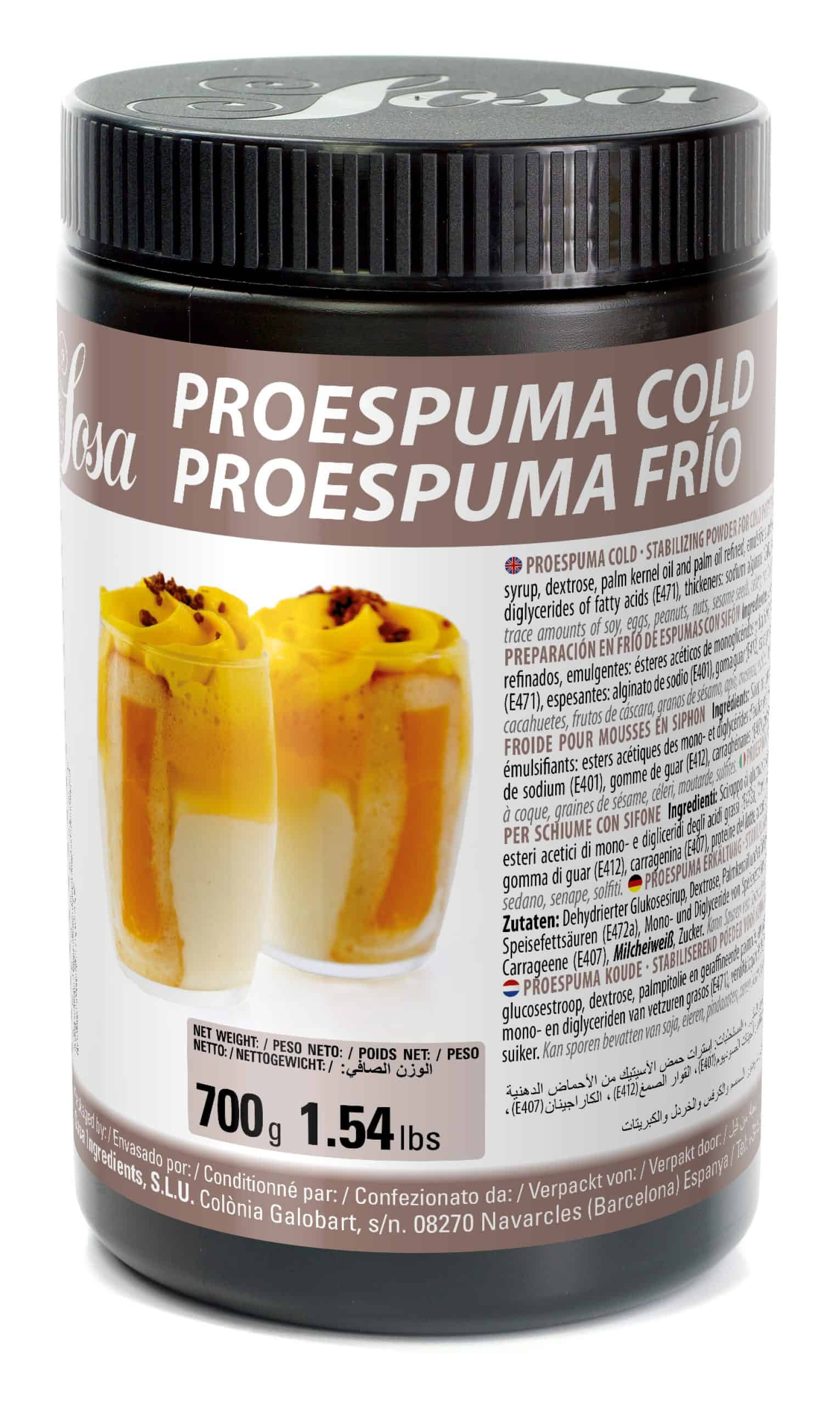 Agent de aerare si stabilizator pentru preparate reci Proespuma Cold, 700 g 48660 Sosa