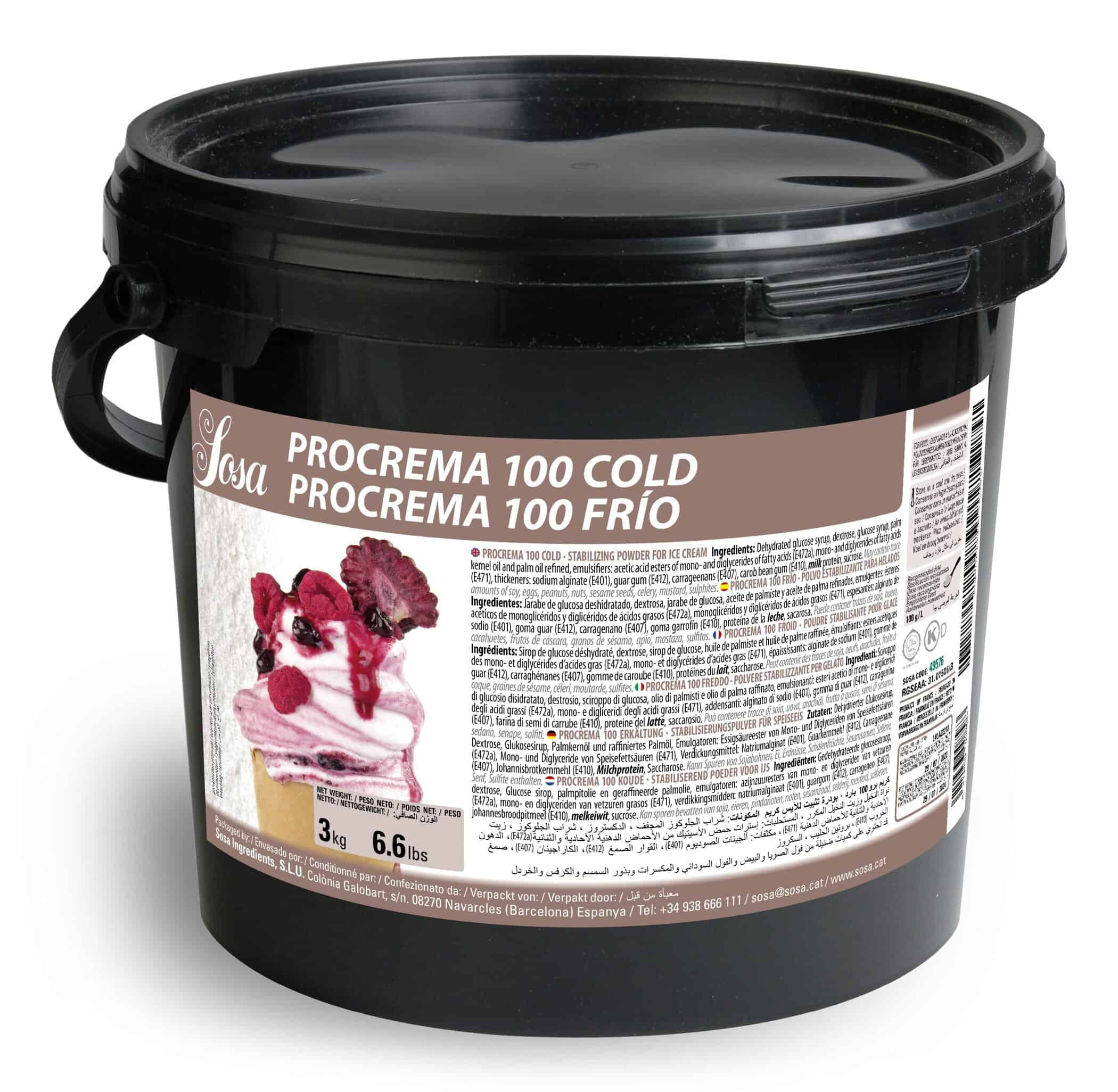 Stabilizator pentru inghetata preparata la rece Procrema 100 Cold, 3 kg 49576 Sosa