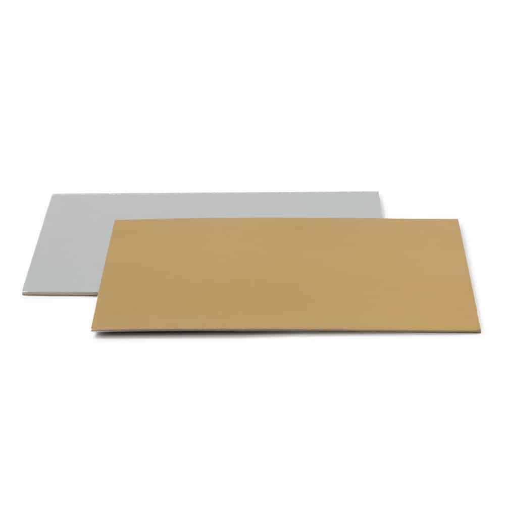 Platforma tort dreptunghi auriu/argintiu 35x45 cm 0932516 Decora